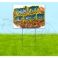 thumbnail image 1 of Thin Cut Curly Twister Fries (18" x 24") Yard Sign, Includes Metal Step Stake, 1 of 6