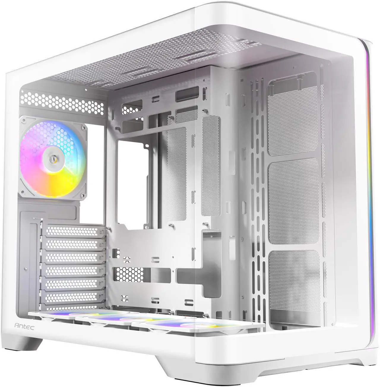 Antec C5 Curve ARGB, 4 x 120mm ARGB PWM Fans Included, Up to 10 Fans Simultaneously, Type-C 3.2 Gen 2 Port, Curved Tempered Glass Front & Side Panels, 360mm Radiator Support, Mid-Tower ATX PC Case