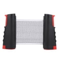 thumbnail image 2 of Red retráctil para tenis de mesa, juego de entrenamiento con rejilla telescópica portátil, raqueta negra y roja, 2 of 14