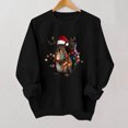 thumbnail image 5 of SYMOID Womens Christmas Squirrel Graphic Sweatshirt - Long Sleeve Crew Neck, Relaxed Fit, 100% Polyester, Machine Washable, Black (XS-XL),Size XL, 5 of 5
