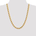 thumbnail image 4 of 14K Yellow Gold Rope Chain Necklace 24 inch 8 mm Diamond-cut with Fancy Lobster Clasp, 4 of 4