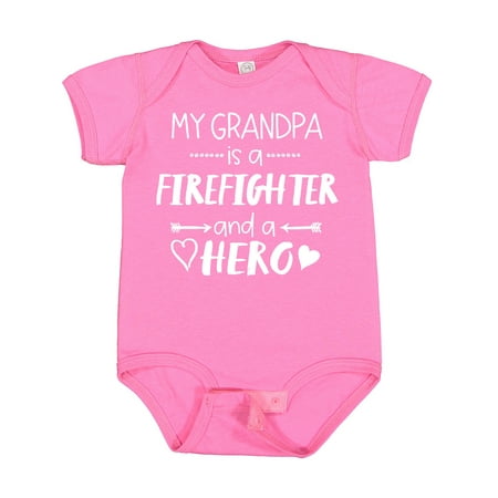 

Inktastic My Grandpa is a Firefighter and a Hero Gift Baby Boy or Baby Girl Bodysuit