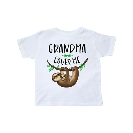 

Inktastic Grandma Loves Me Cute Sloth and Baby Gift Toddler Boy or Toddler Girl T-Shirt