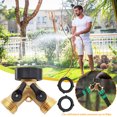 thumbnail image 4 of Kiplyki Garden Hose Splitter Heavy-Duty 2 Way Solid Brass Y Female Connector, 4 of 5