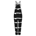 thumbnail image 5 of GaThRRgYP Trousers for Women Plus Size,Fashion Women Casual Cold Shoulder Jumpsuit PrintSuspender Jumpsuits Wide Pocket Leg Pant, 5 of 5