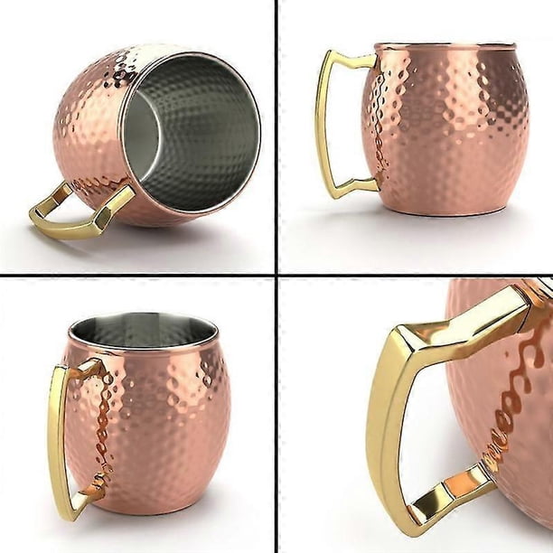 Moscow Mule Copper Mug - Stainless Steel Barrel Style Drinking Cup - Ideal For Mulled Wine, Beer And More