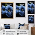 thumbnail image 4 of Designart "Morning Glory Garden Jewel in Blue and Black" Floral Canvas Wall Art - Traditional Blue Morning Glory Bedroom Canvas Wall Art, 4 of 6