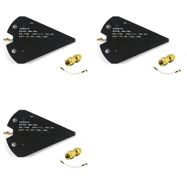 3X Antena Direccional de Banda HT5 de 1,3-10 GHz con Registro Periódico, Alta Ganancia, 6-9 DBi, 50 Ω, para VHF, UHF, SHF, Beidou GPS