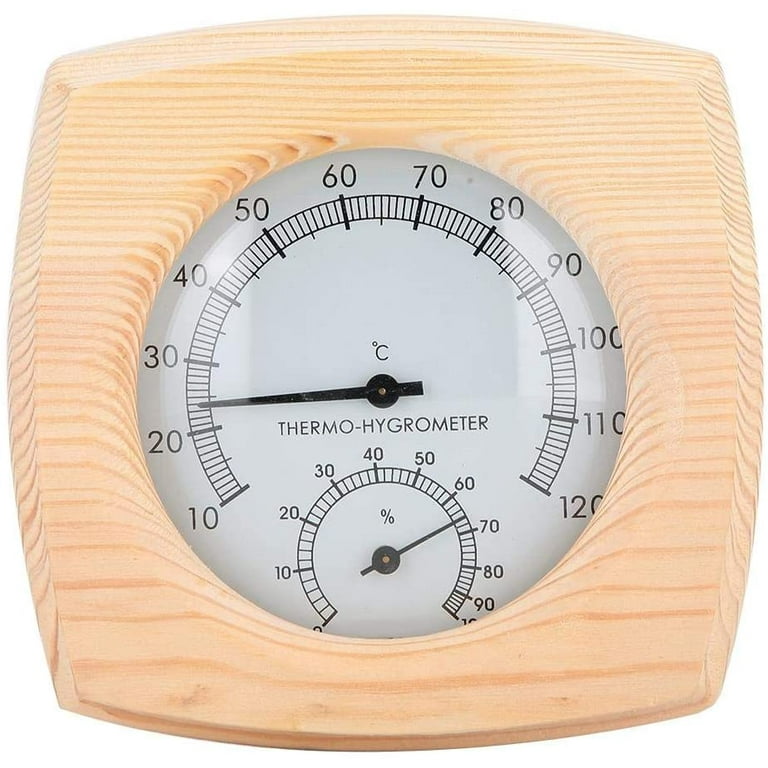 One Dial Stainless Steel Sauna Thermometer / Hygrometer