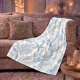 thumbnail image 6 of Coastal Nautical Sea Life Coral, Peaceful Coastal Landscape Scene, Warm Flannel Blanket for Beach House and Living Room, Beach Lovers Housewarming Gift, Coastal Home Decor, 6 of 9