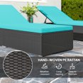 thumbnail image 4 of Outsunny 3pc Chaise Lounge Chair Set with Side Table, Cushion, Turquoise, 4 of 10