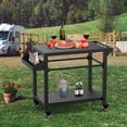 thumbnail image 2 of GetYes Wheeled Metal Patio Grill Cart, 2 of 7