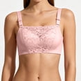 thumbnail image 2 of Levmjia Womens Wireless Bra Lace Solid Color Square Neck Adjustable Thin Straps Plus Size Seamless Lift Support Padded Daily Casual Outfits Spring Summer Daily Wear Elegant, 2 of 6