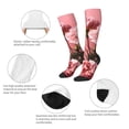 thumbnail image 3 of Naloa Delicate Pink Carnations A Knee Socks, High Socks Long Stretchy Sock Women Knee High Stocking, Long Socks for Women, 3 of 6