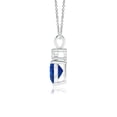 thumbnail image 2 of ANGARA Natural 1.15 Ct Heart-Shaped Sapphire Rabbit Ear Bale Pendant in 14K White Gold for Women (Size-7mm) | September Birthstone, Anniversary Jewelry Gift for Women | Natural Blue Sapphire Necklace, 2 of 9