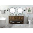 thumbnail image 6 of Elegant Decor Metropolis 60" Aluminum MDF Double Bathroom Vanity in Driftwood, 6 of 8