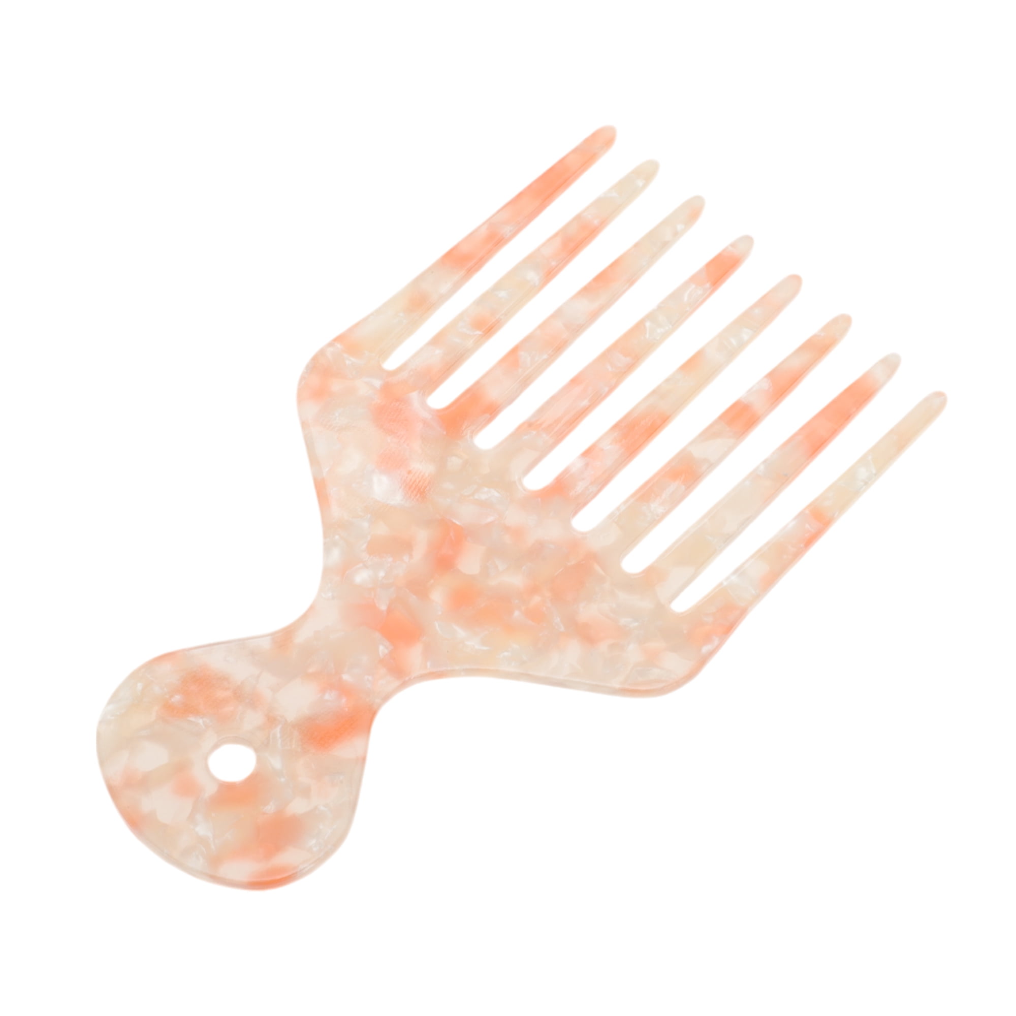Unique Bargains Wide Tooth Hair Pick Comb Hair Styling Tool for Men Women Orange