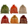 Sunsoul By Touchstone Handcrafted Indian Elephant Brocade Multi Purpose 6 Pcs Potli Bags Pouches.