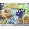 thumbnail image 2 of Soimoi Orange Modal Satin Fabric Tropical Leaves Print Fabric by Yard 42 Inch Wide, 2 of 3