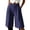 Blue, variant on ManxiVoo Womens High Waist Pleated Shorts Loose Fit with Pockets Straight Casual Work Bottoms