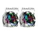 thumbnail image 3 of WILLBEST Aretes Y Collar Mujer Pendientes Redondos Coloridos Para Mujer De Moda Brillante Para Boda Para, 3 of 5
