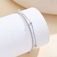 thumbnail image 5 of Flydeer Bracelets for Women Double Layer Circle Chain Bracelet Stainless Steel Valentine's Day Jewelry Gift for Women, 5 of 7