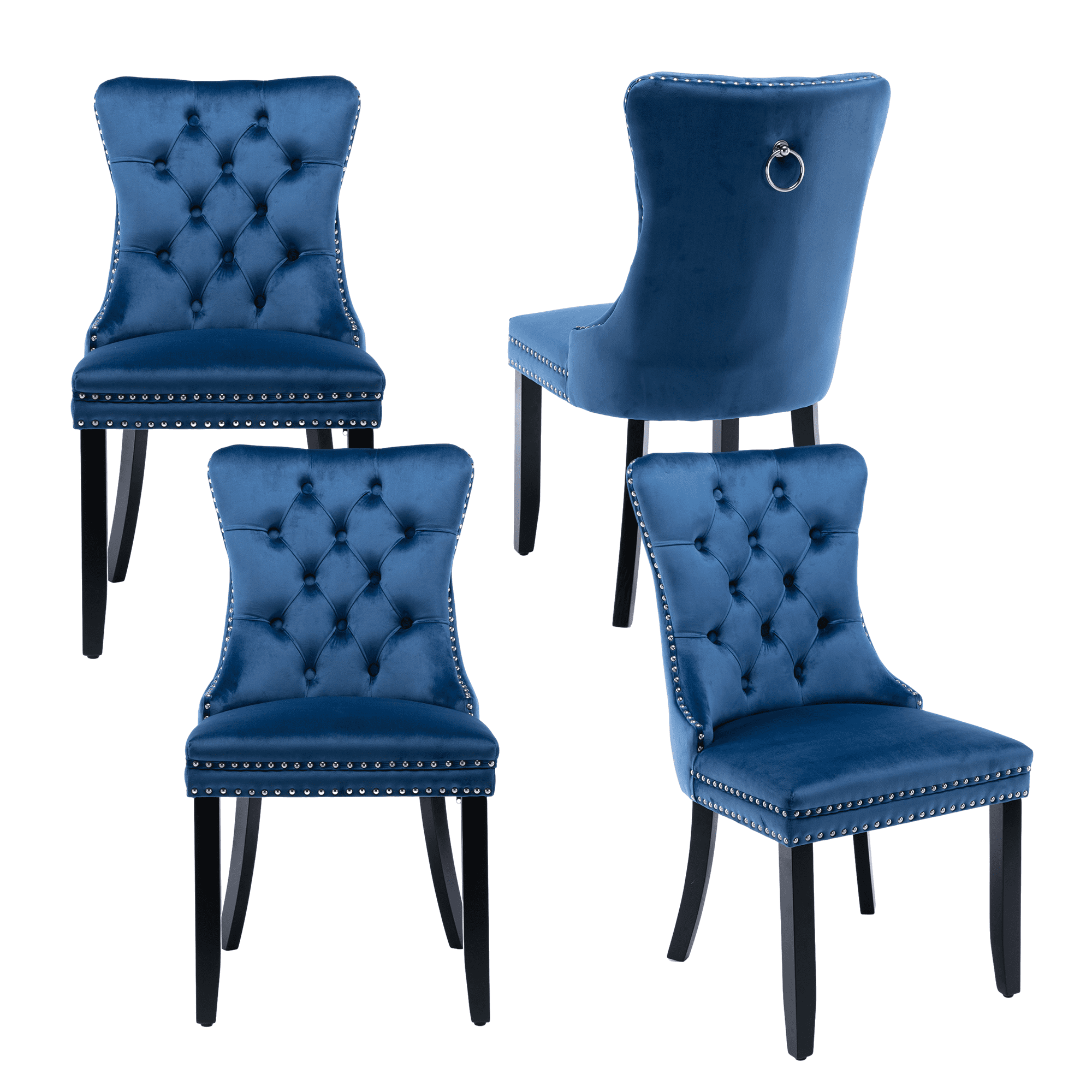 Tufted Dining Chair, Contemporary Velvet Chairs for Dining Room