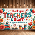 thumbnail image 6 of Decorative Design Teacher Appreciation Banner Floral Elements Staff Recognition Celebration for School Environment Office Decoration Event Celebration, 6 of 6