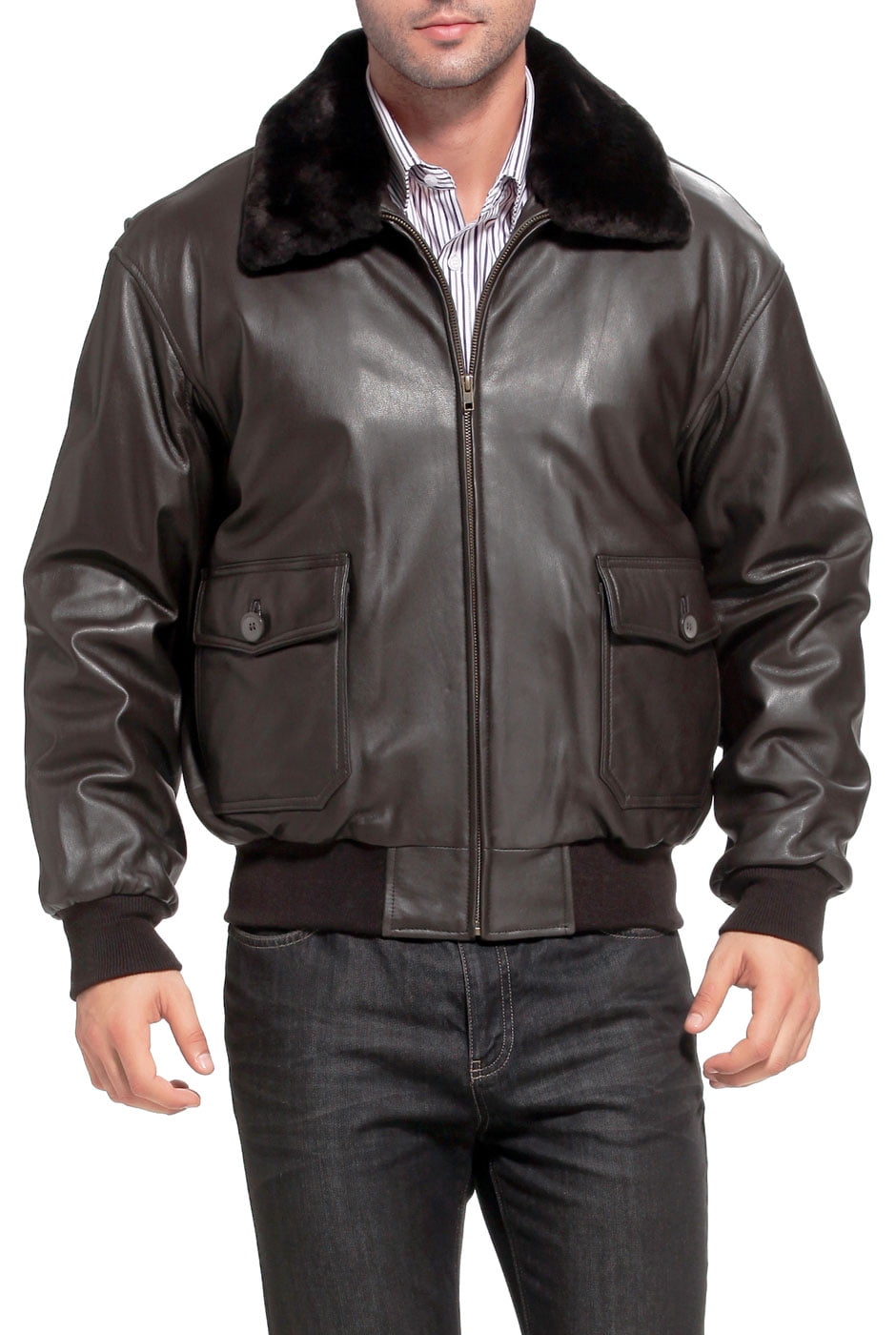Landing Leathers Men Navy G-1 Goatskin 