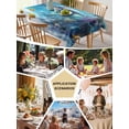 thumbnail image 5 of Shark Coastal Table Cloth, Summer Beach Coral Ocean Nautical Waterproof Tablecloth for Rectangle Tables, Reusable Washable Fabric Table Cover for Restaurant Kitchen Dining Tables 60"x120", 5 of 6