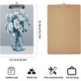 thumbnail image 2 of Clipboard Wooden, A4 Letter Standard Size，Cute Clipboards with Low Profile Clip for Drawing, Office Art Supplies, Decorative Clipboards, Flower Bottle Printed, Gift for Birthday, 2 of 6