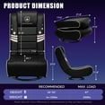thumbnail image 3 of GTPLAYER Swivel Floor Gaming Chairs with Foldable Backrest for Teens, Gold, 3 of 8