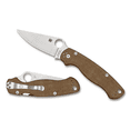 thumbnail image 1 of Spyderco Knives Para Millitary 2 Compression Brown Micarta Cru-Wear C81MPCW2  Cuchillo, 1 of 4