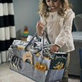 thumbnail image 3 of Nappy Caddy Foldable Baby Diaper Caddy Organiser, Portable Nursery Storage Basket Bin with Changeable Compartments, 3 of 5