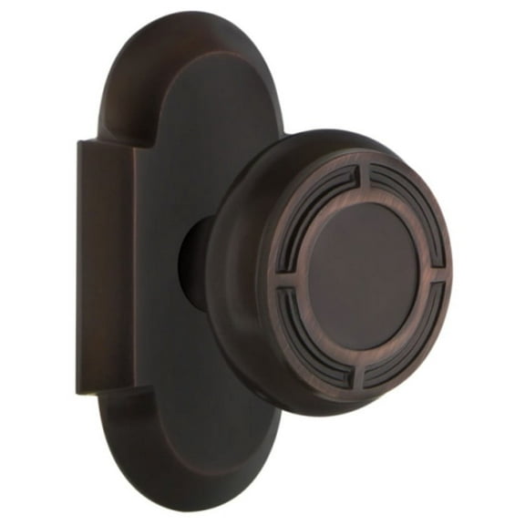 Nostalgic Warehouse Cotmis_Psg_234_Nk Vintage Mission Solid Brass Passage Door Knob Set -