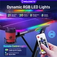 thumbnail image 2 of IMGadgets Z-Shaped Gaming Desk with Dynamic LED lighting & Durable Mouse Pad | 47"x24" Carbon Fiber Surface | 80 kg Load Capacity | Cup Holder | Headphone Hook | Ultimate Gaming Experience, 2 of 6