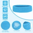 thumbnail image 3 of Uxcell Sweatband Headbands, Terry Cloth Sweat Band for Women Men Sports Basketball Tennis Athletic, Sky Blue 12 Pcs, 3 of 6
