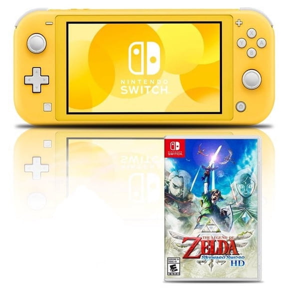 Nintendo Switch Lite Yellow Console Bundle with Legend of Zelda Skyward Sword HD
