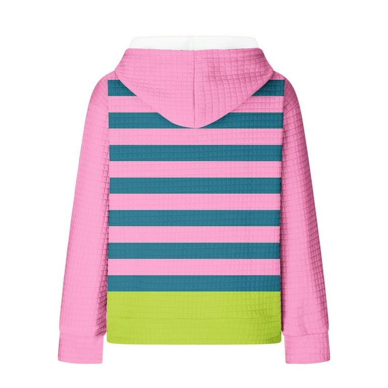 トップス willfully organdy docking sweat tops Aofany Women's Waffle Hoodies Sweatshirts Stripes Long