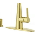 thumbnail image 2 of Pfister Barullli Single Handle Pull Down Sprayer Kitchen Faucet with Deckplate Included and Soap Dispenser in Brushed Gold, 2 of 8