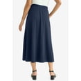 thumbnail image 3 of Jessica London Women's Plus Size Soft Ease Midi Skirt, 3 of 6
