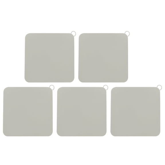 Uxcell Silicone Floor Drain Anti-Odor Mat Shower Drain Stopper Floor Drain Cover Grey 5Pcs