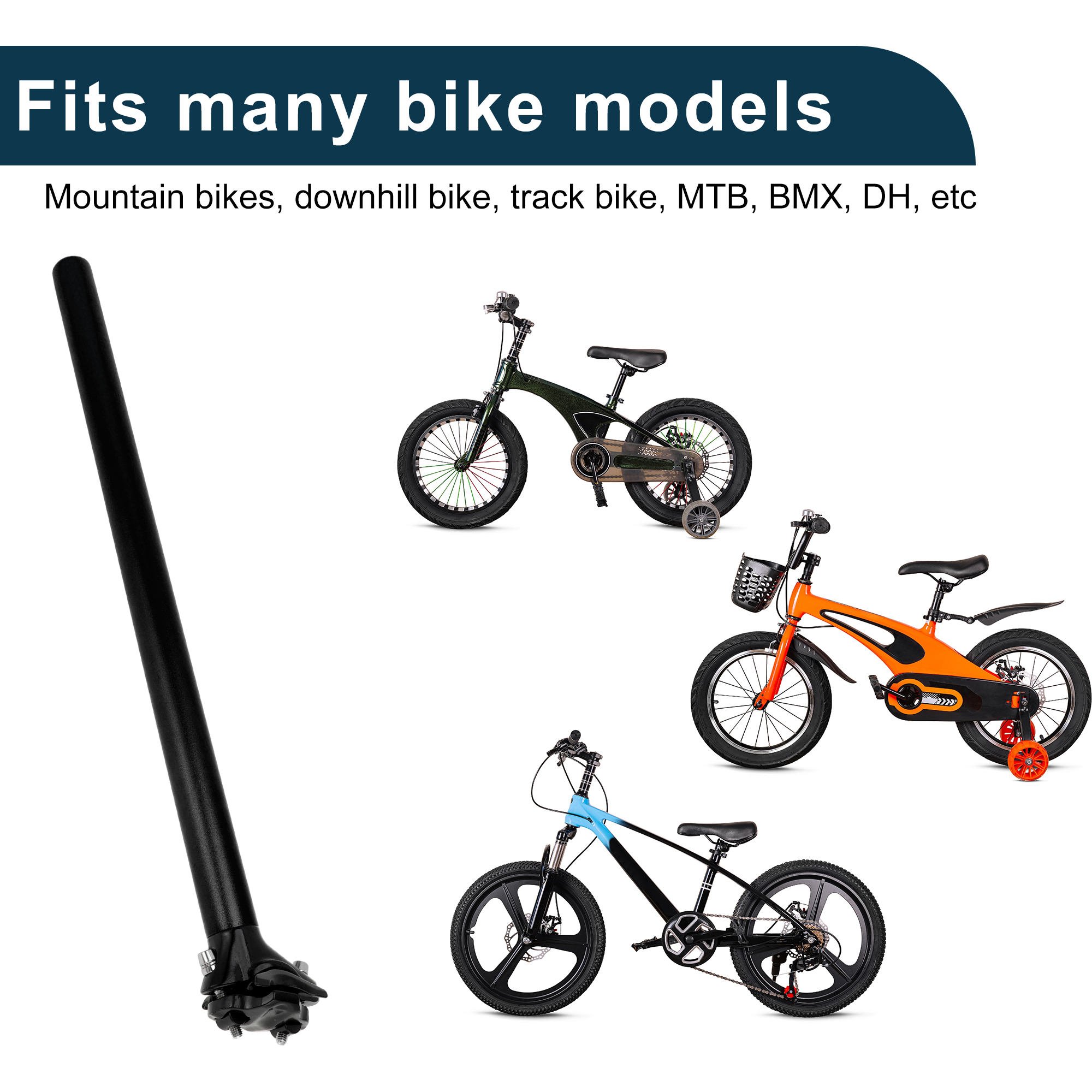Unique Bargains Bike Seat Posts Adjustable Angle Aluminum Alloy Saddle Post 27.2x500mm