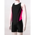 thumbnail image 6 of HULIJA Boys Girls Swimming Costume One Piece Swimsuit Kids Legsuit Bathing Suit Sports Training Rose Red&Black 14, 6 of 7