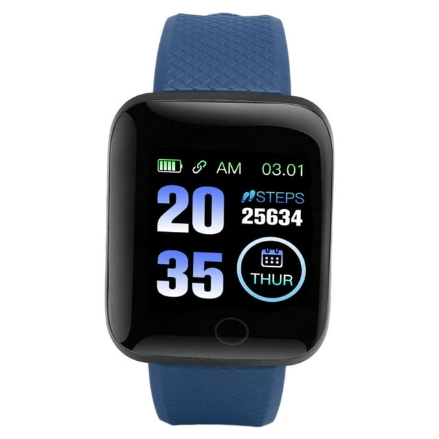 116 Plus Smart Watch for Men Women with 1.3 Inch TFT Color Screen, Fitness Watch with Step Counter, Calories, Exercise Mode, Call Reminder, Message Reminder, Calculator, Alarm
