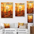thumbnail image 4 of Designart "Dusk Cactus Silhouettes" Cactus Wall Art Living Room, 4 of 7