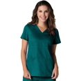 thumbnail image 1 of EON Women's COOLMAX Mock Wrap Mesh Panel Solid Scrub Top, 1 of 2