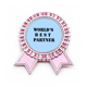 thumbnail image 1 of Mejor socio compañero colega Insignia broche Medalla rosa premiada, 1 of 3