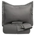 thumbnail image 3 of Sweet Home Collection Microfiber 8 Piece Bed In A Bag Checkered Comforter Set - Gray, King, 3 of 3