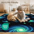thumbnail image 4 of ODIKA 8'x10' Washable Area Rug Durable, Non-Slip Galaxy Star Design With Cosmic Nebula Border Space Astronaut Refined Structured for Living Room, Under Sectional, Family, 4 of 7